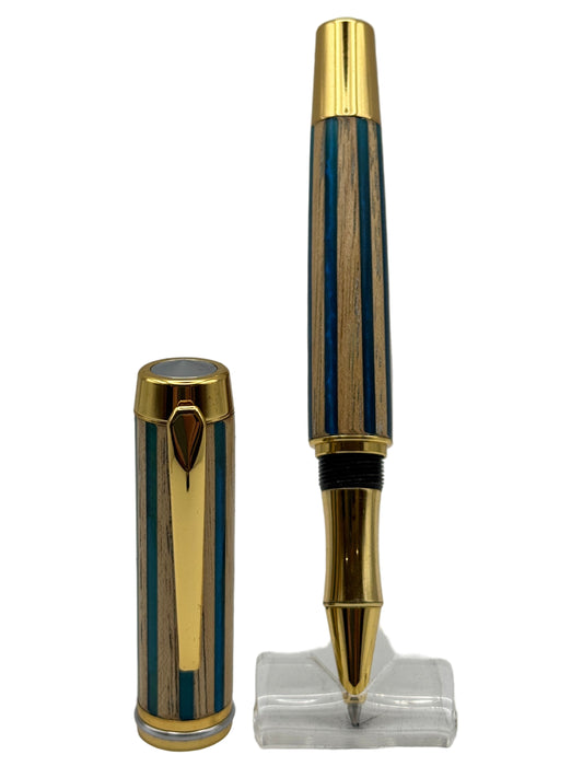 Patriarch Rollerball Pen - Striped Amalgam - Cambridge Crafter