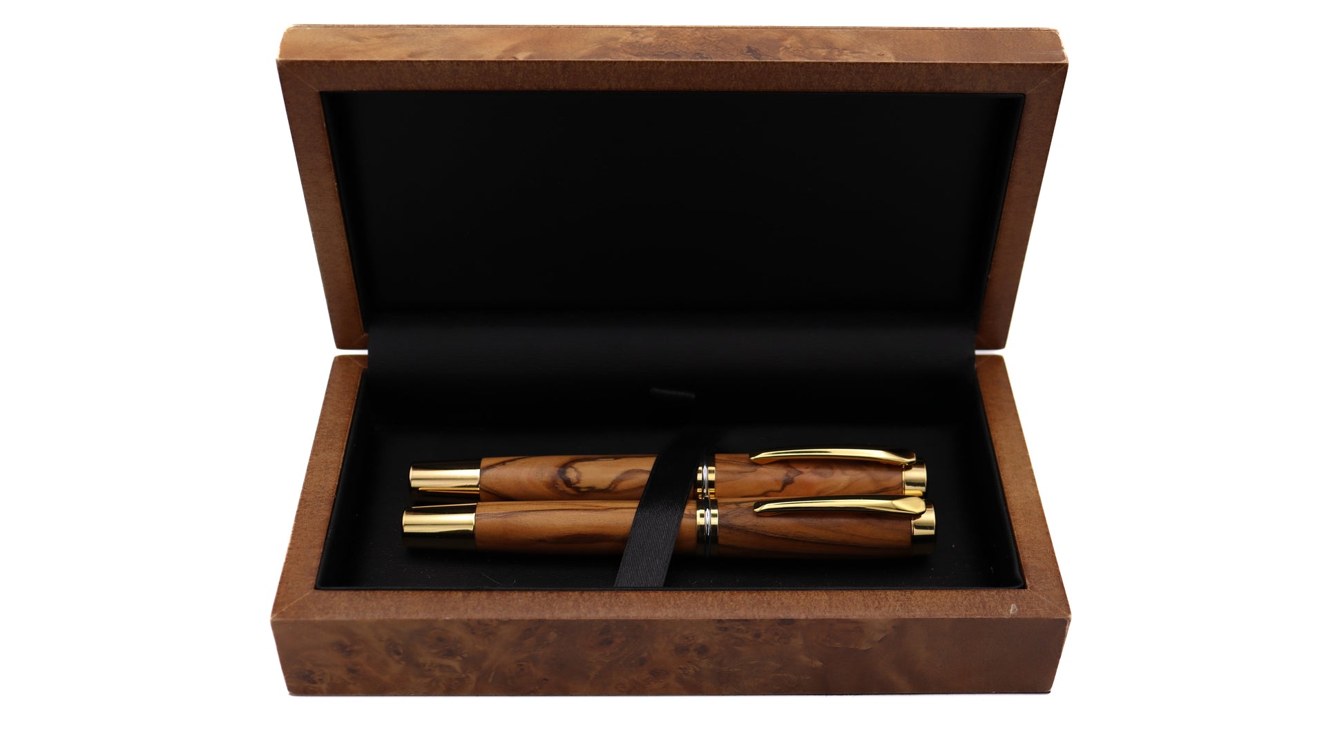 Patriarch Fountain Pen & Rollerball Set - Olivewood