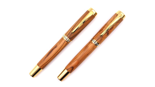 Patriarch Fountain Pen & Rollerball Set - Olivewood