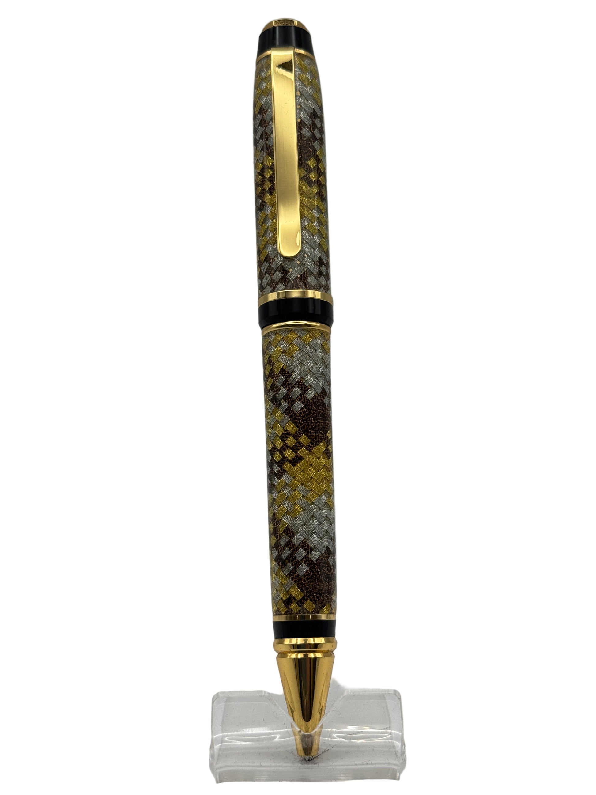 Pillar Ballpoint Pen - Fabric Weave - Cambridge Crafter