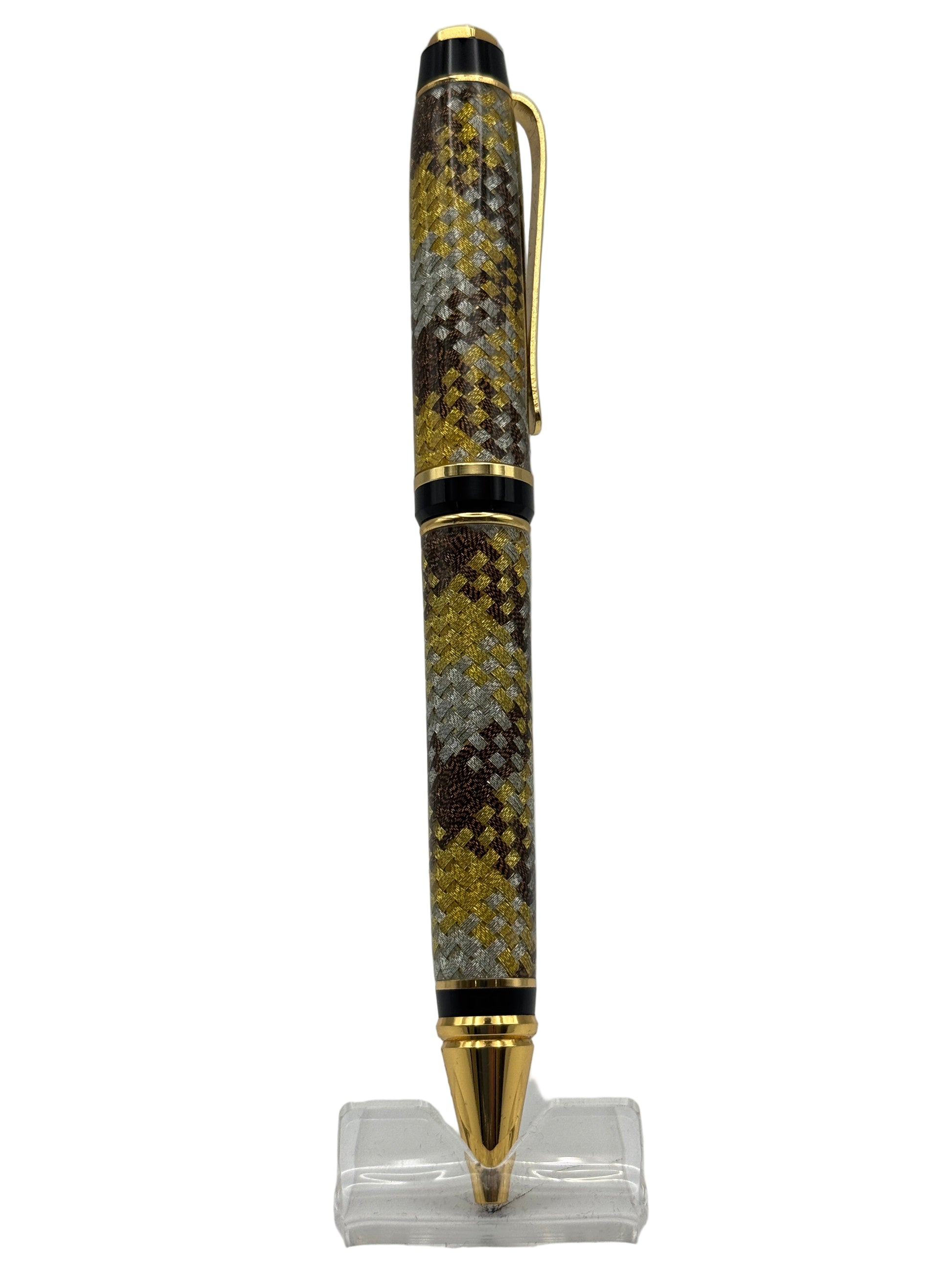 Pillar Ballpoint Pen - Fabric Weave - Cambridge Crafter