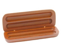 Rectangular Wood Case for Double Small Pen in Rosewood