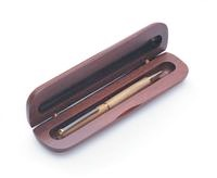 Rectangular Wood Case for Single Small Pen in Rosewood