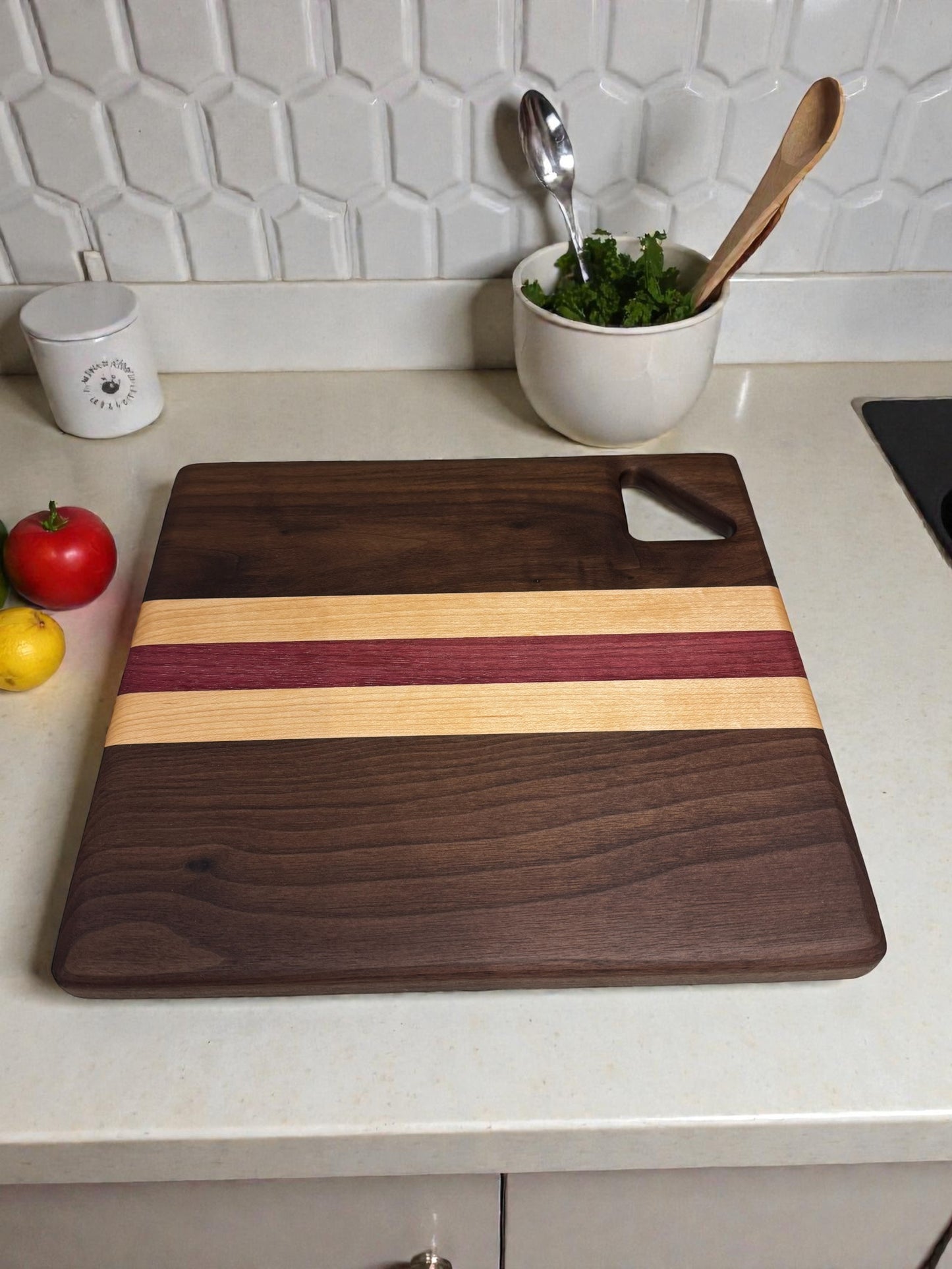 Serving board - Walnut/Maple/Purple Heart