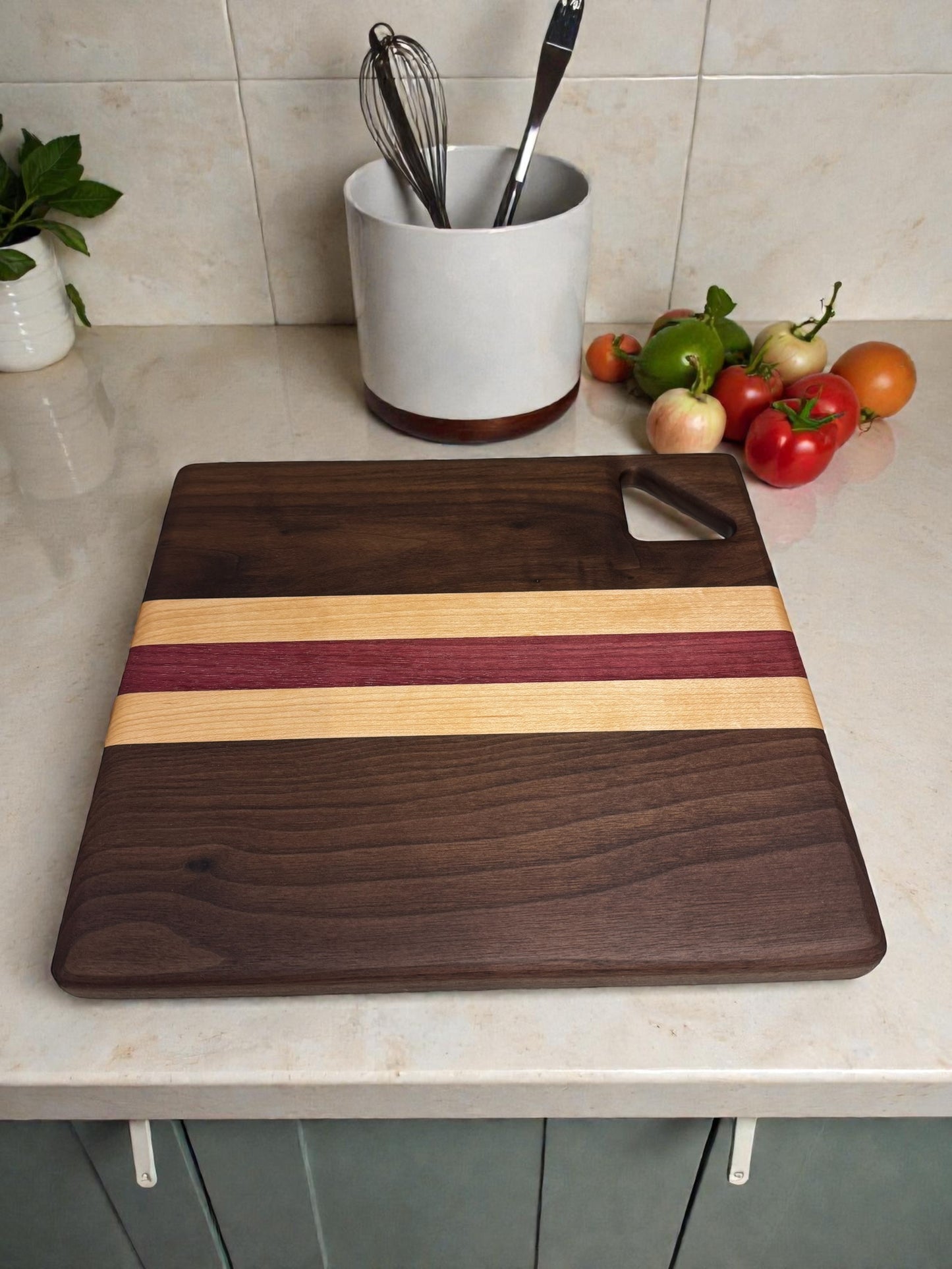 Serving board - Walnut/Maple/Purple Heart