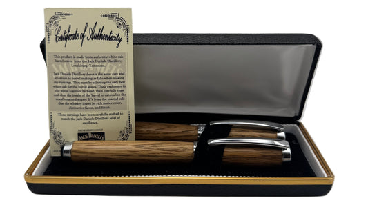 Stellar Fountain Pen & Rollerball Set - Jack Daniels Oak Barrel