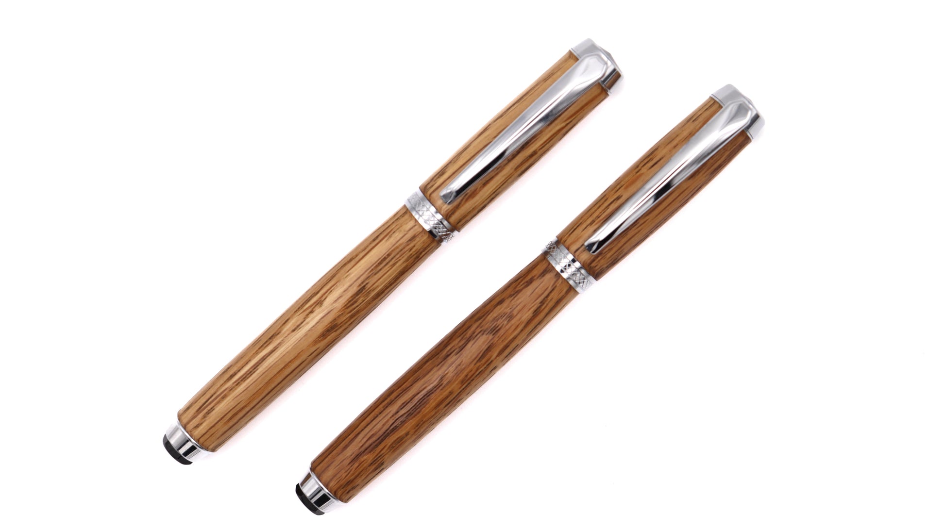 Stellar fountain pen and rollerball in Jack Daniels oak barrel