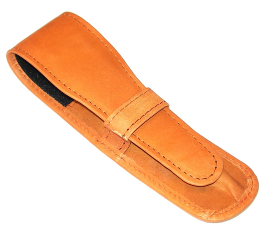 Leather Pouch for Single Pen in Tan