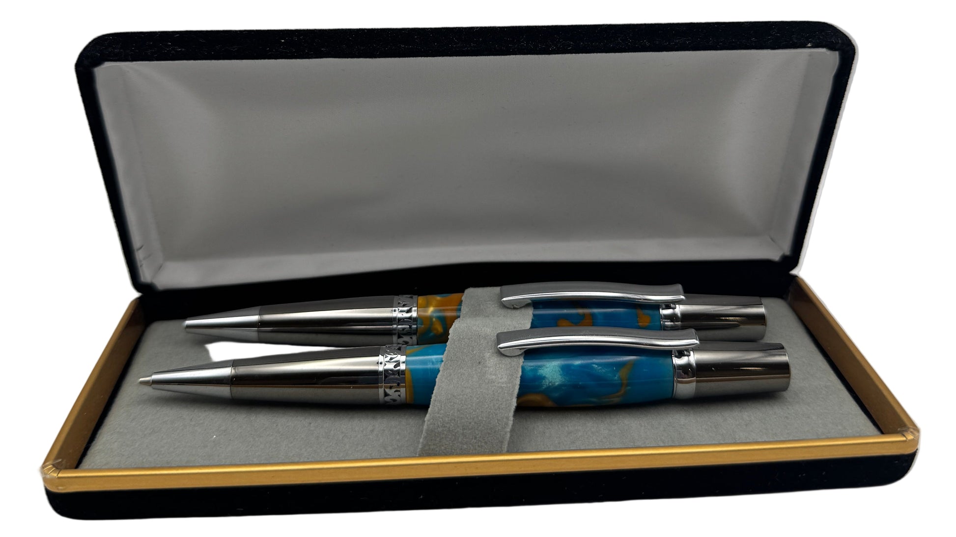 Viscount Fountain Pen & Rollerball Set - Barrier Reef Acrylic