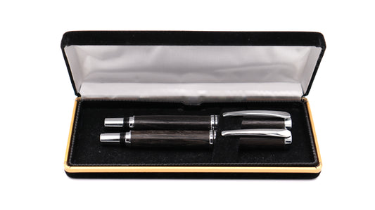 Viscount Fountain Pen & Rollerball Set - Bog Oak