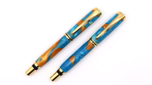 Viscount Fountain Pen & Rollerball Set - Barrier Reef Acrylic