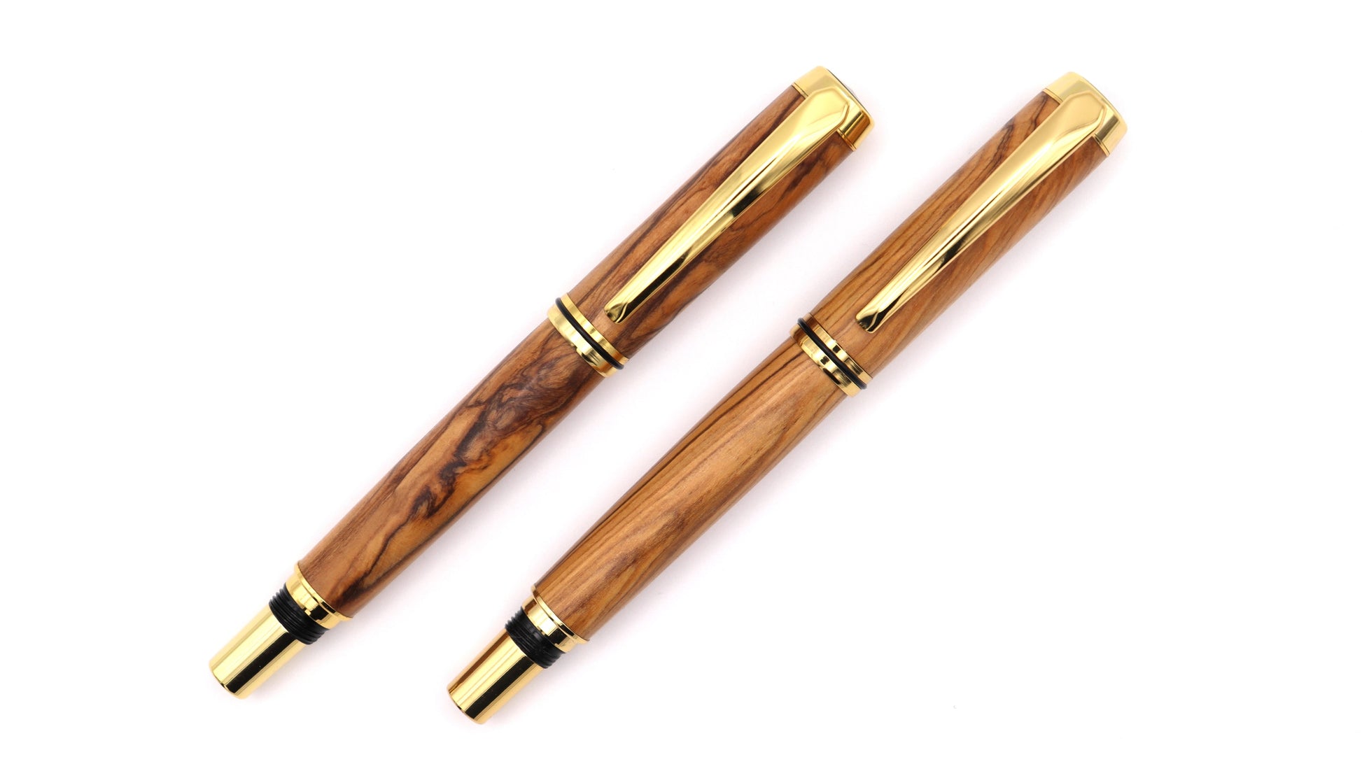 Viscount Fountain Pen & Rollerball Set - Olivewood