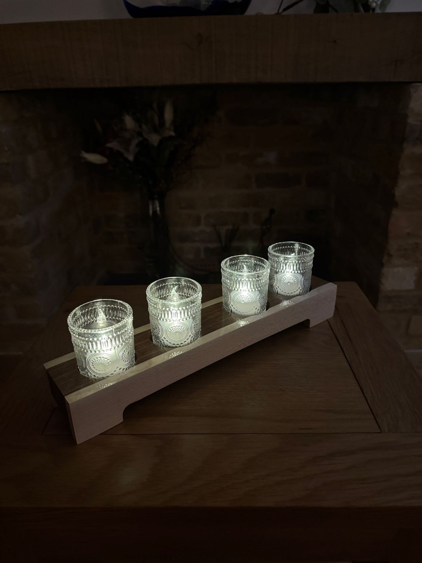 Candle Holder - 4 Glass Centrepiece
