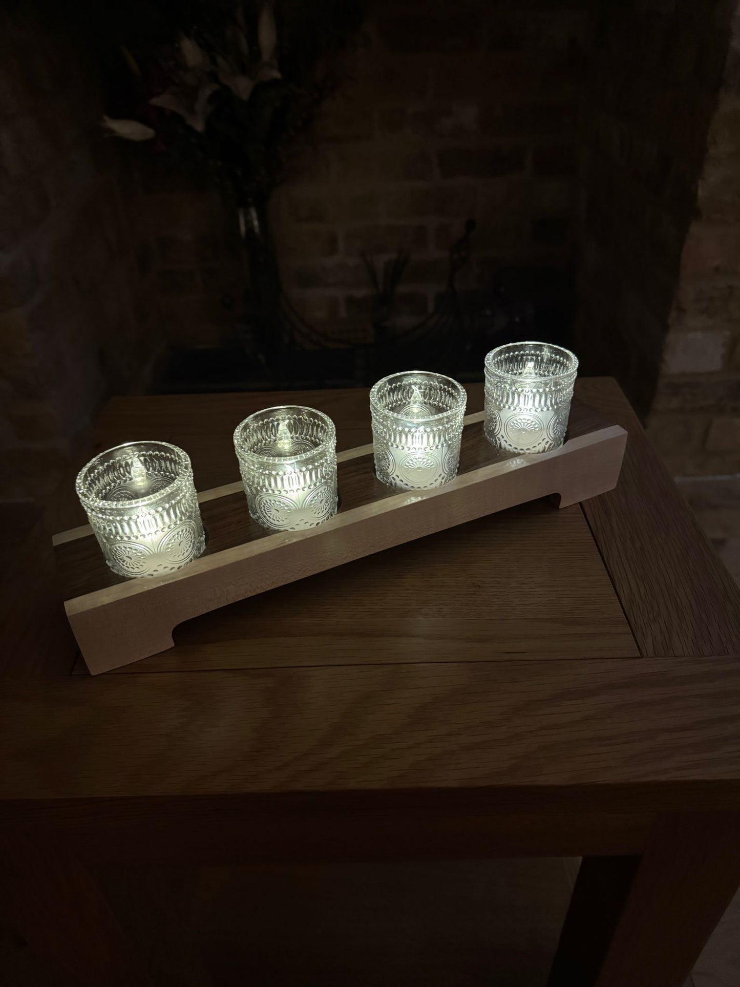 Candle Holder - 4 Glass Centrepiece