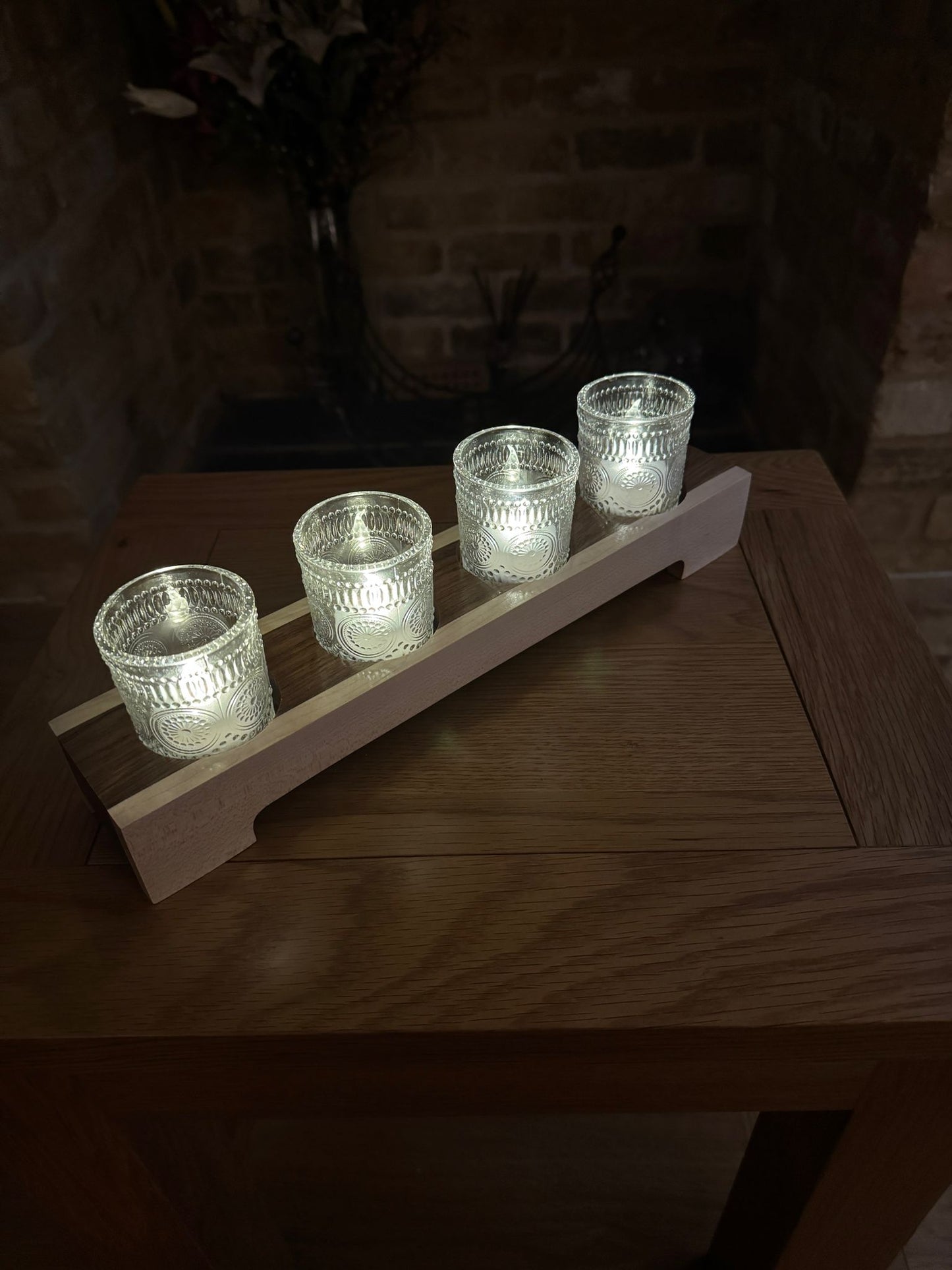Candle Holder - 4 Glass Centrepiece
