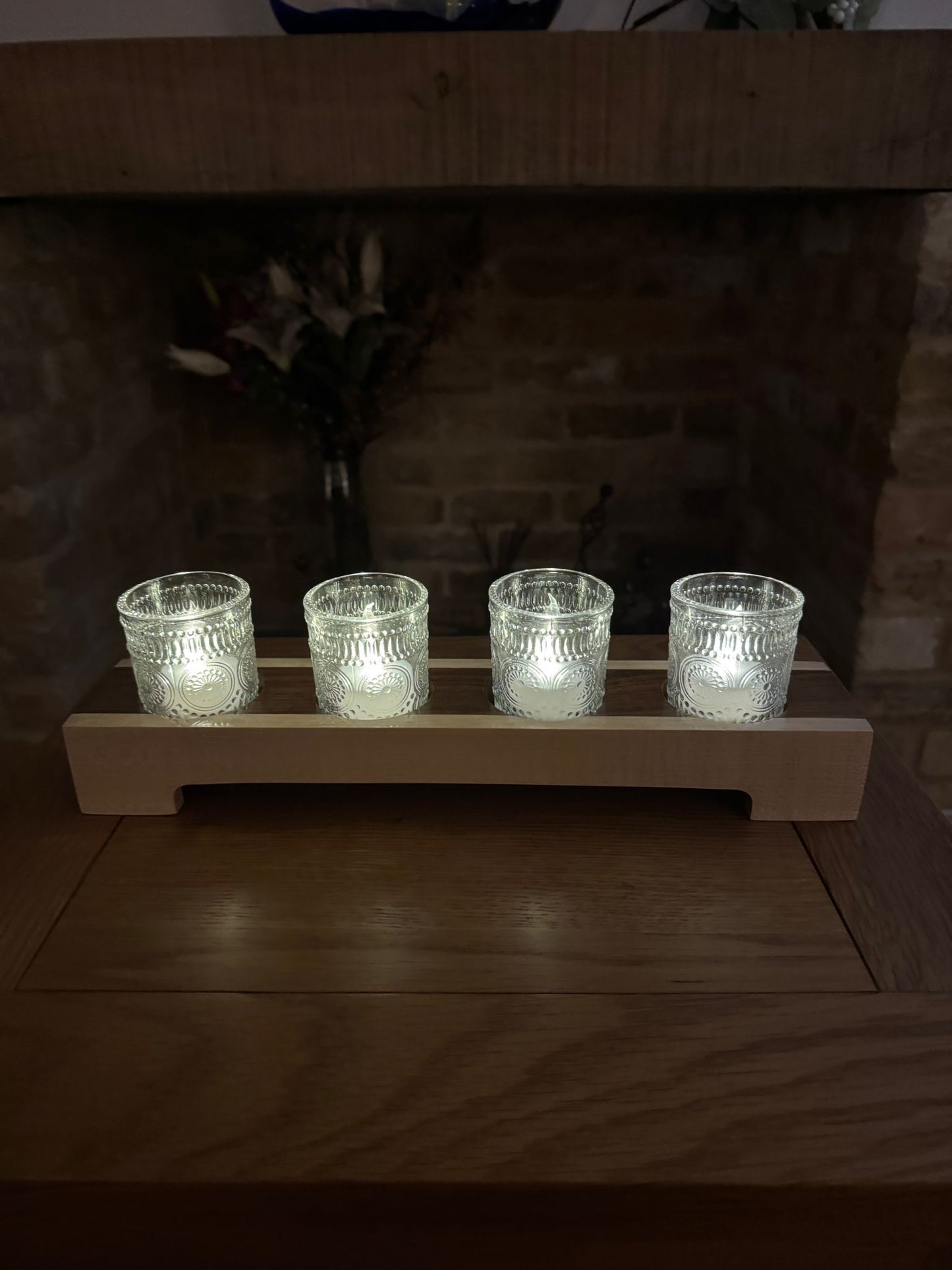 Candle Holder - 4 Glass Centrepiece