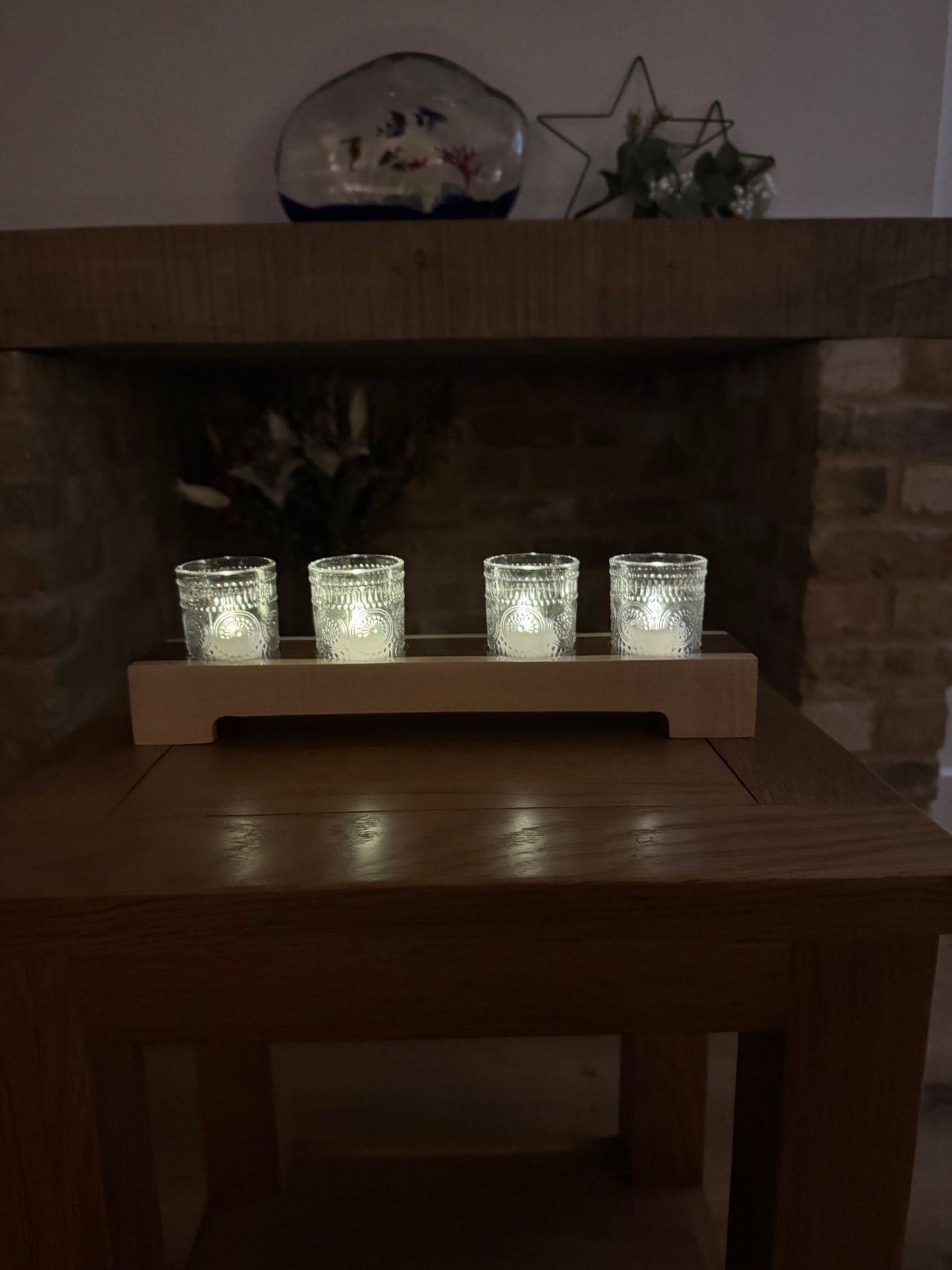 Candle Holder - 4 Glass Centrepiece