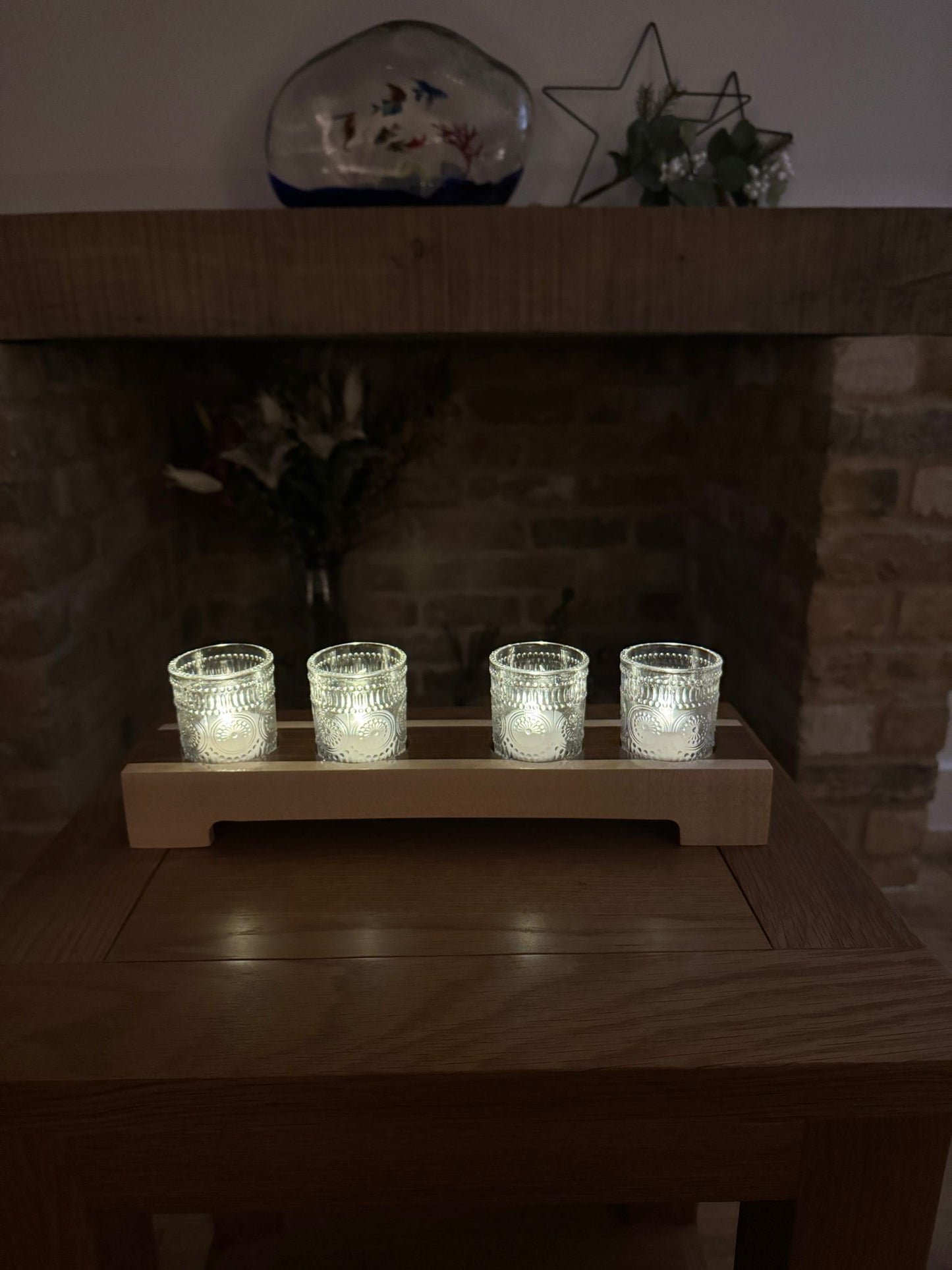 Candle Holder - 4 Glass Centrepiece