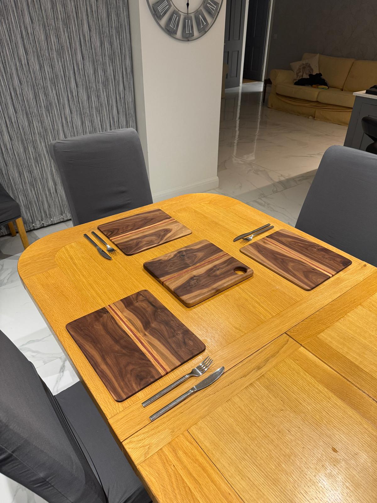 Serving Boards & Platters - Walnut, Maple and Purple Heart