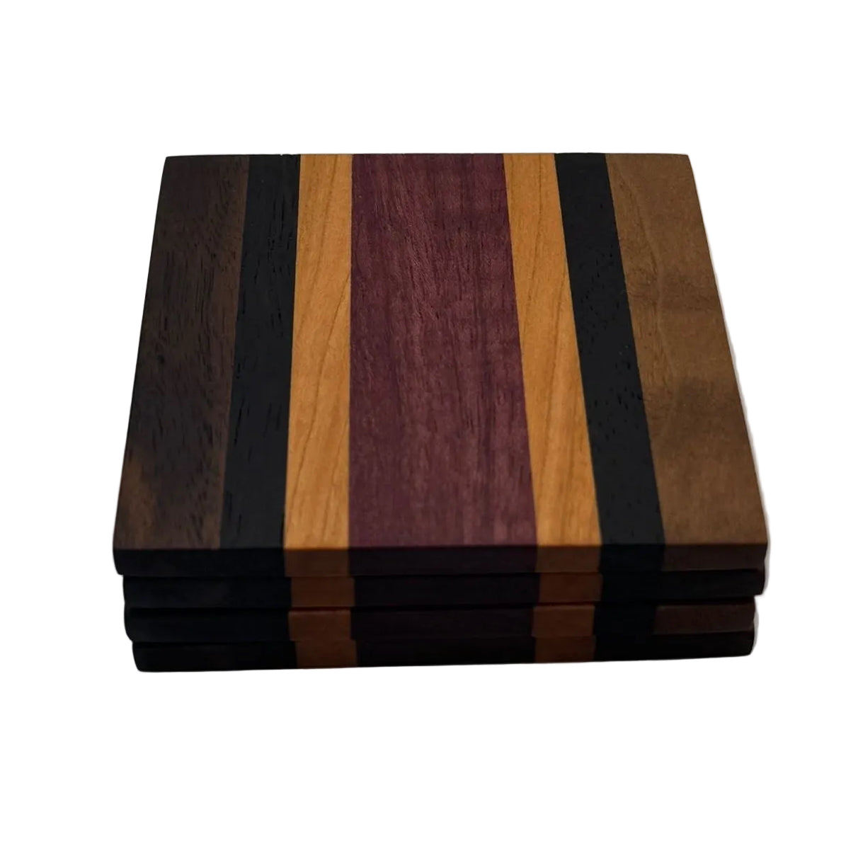 Coasters - Walnut, Wenge, Cherry & Purple Heart